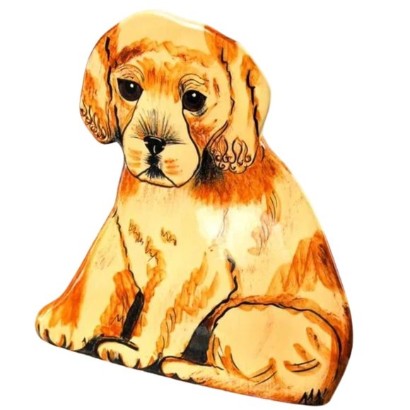 Nina Lyman Other - Signed, Dogs Need A Home Series, Cocker Spaniel, Ceramic Vase By Nina Lyman